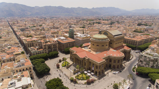 The Teatro Massimo Vittorio Emanuele, better known as Teatro Massimo, in Palermo is the largest opera house in Italy