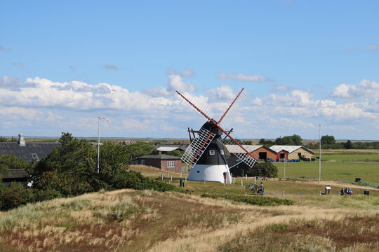 The old windmill on Mando island in Southern Denmark