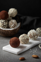 healthy sweets without sugar from dates with nuts