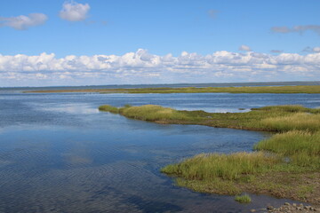 The beautiful Wadden Sea between the Danish mainland and Mandø island. 