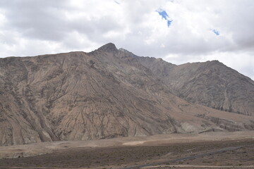 landscape with sky and clouds in nubra valley leh ladakh