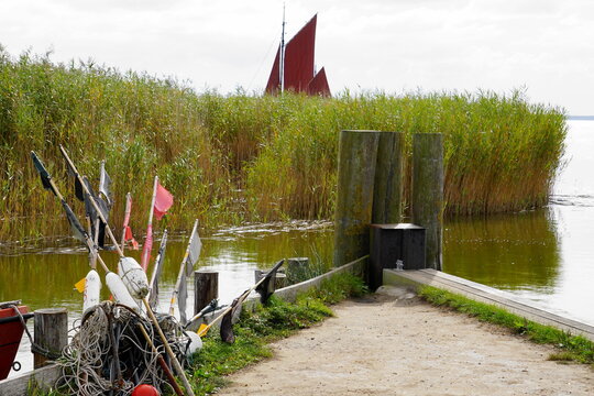Hafen Ahrenshoop, Saaler Bodden,Halbinsel Fischland, Mecklenburg-Vorpommern