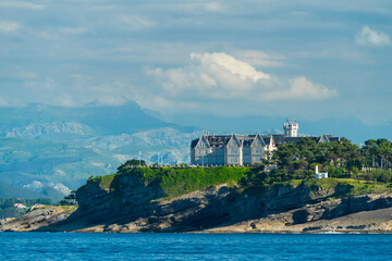 Magdalena Peninsula and Palace, Santander Bay, Santander, Cantabria, Spain, Europe