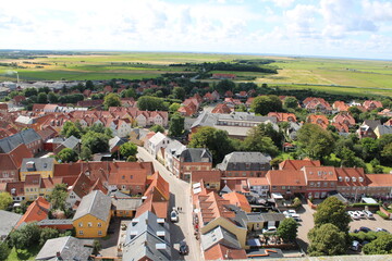 Naklejka premium View over Ribe, the oldest city of Denmark
