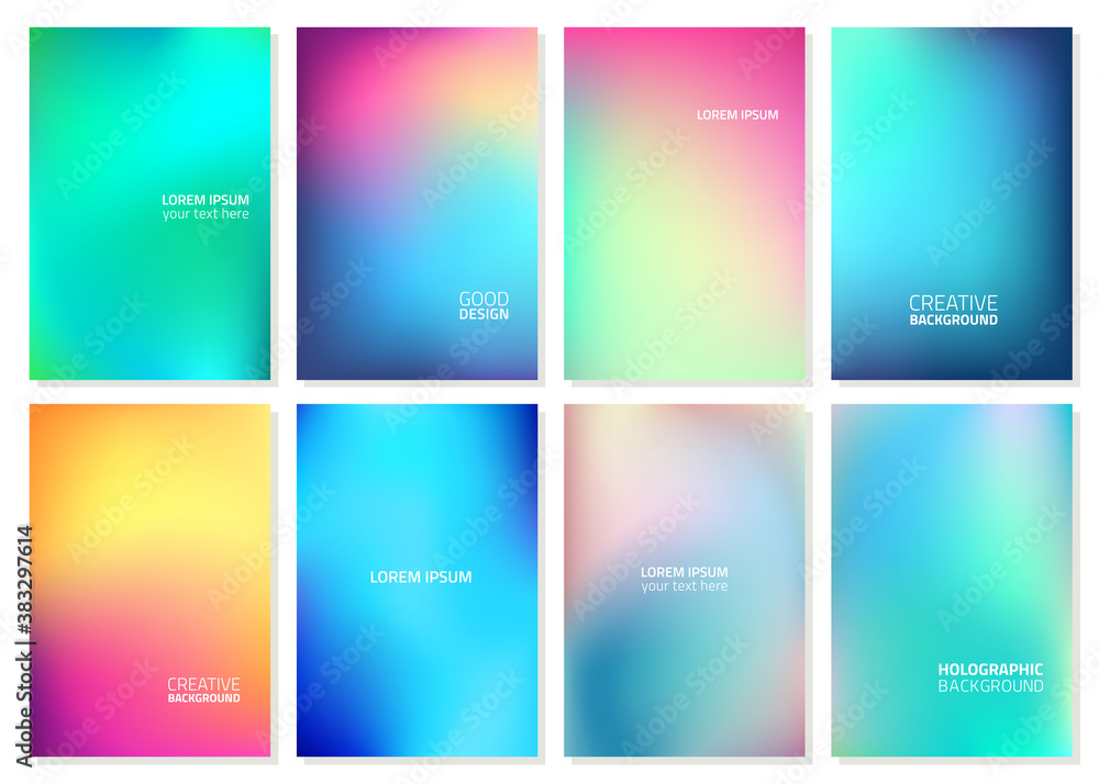 Poster abstract pattern texture book brochure poster cover gradient template vector set