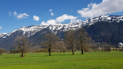 Switzerland snow mountain scenery