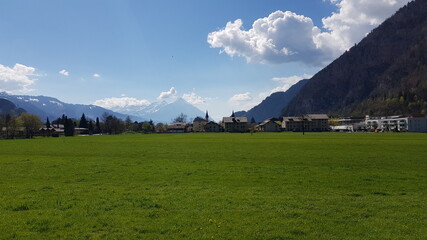 Switzerland snow mountain scenery