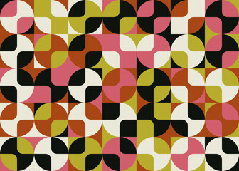 Seamless Abstract Vector Pattern Design With Geometric Repetitive Shapes Tiles