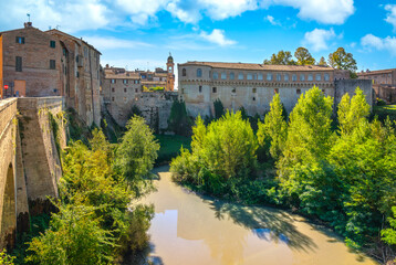 Urbania town and Ducal Palace. Marche region, Italy.