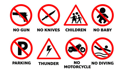 set of traffic sign illustration