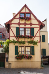 Small cute old half-timbered house in the old town of Alzey / Germany