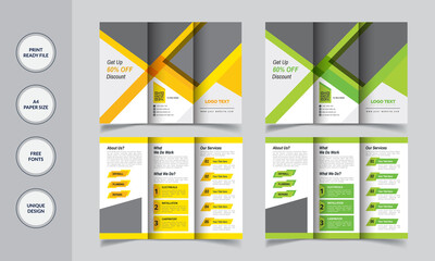 Construction trifold brochure Design  Template, Vector A4 Size.
Template details:
Easy Customization and Editable
3 Color Version
Full Vector Eps  file
Size: A4 (210X297)
300 DPI resolutions