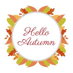 Illustration vector design of fall leaves of autumn background template
