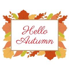 Illustration vector design of fall leaves of autumn background template