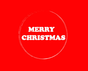 merry Christmas vector  on red background
