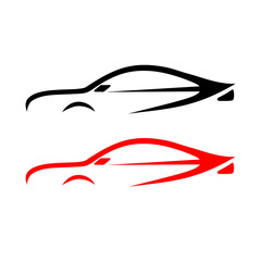 Car silhouette , it can be used as element of logo design, icon, clip art or another graphic design element