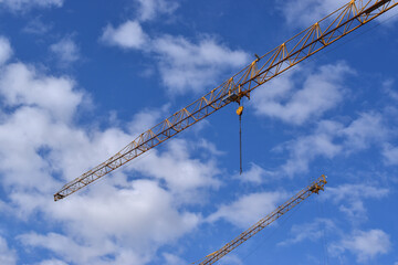 construction site with crane