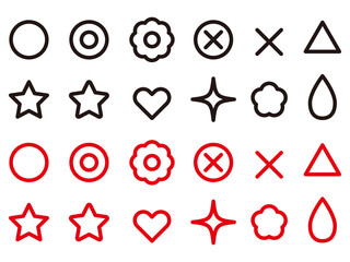 シンプルなマークセット_ベクター