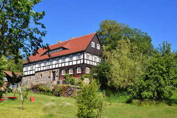 Fototapeta na wymiar Umgebindehaus in der Oberlausitz 