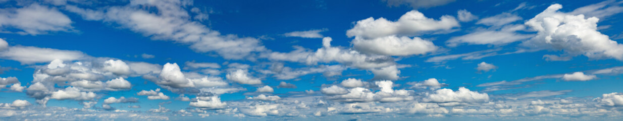 Blue sky with clouds, Panorama.