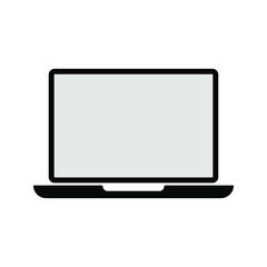 Laptop icon isolated. Notebook screen template. vector illustration
