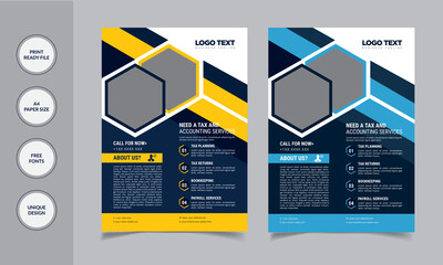 Professional Accounting Services Flyer Template.
Template details:
Easy Customization and Editable
A4 format with bleed
Illustrator CS6/CC+ or later
CMYK, Print Ready
Free fonts used Font Included