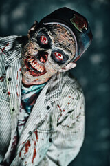 scary zombie man