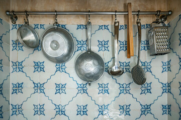 Old kitchen utensils in Lisbon