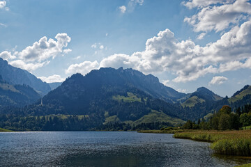 Fototapeta na wymiar lac noir en Suisse