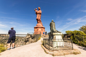 Le Puy-en-Velay, France. Views of the statue of Notre-Dame de France - obrazy, fototapety, plakaty
