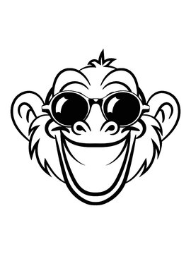 affe lachen gesicht 