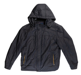 Men's jacket in a hood isolated on a white background. Windbreaker jacket © vitalily_73