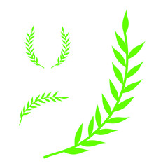 Leaf icon as a componen of logo or another graphic design