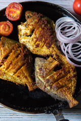 Pomfret tandoori, a popular Indian dish