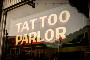 Signs, Art Gallery, Tattoo Parlor