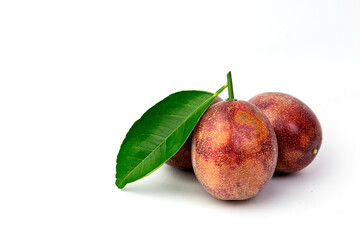 Passion Fruit: Reduces blood in the blood, nourishes eyesight, antioxidants isolated on white background