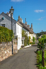 Newton Ferrers street in Devon England
