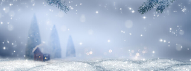 weihnachtliche winterlandschaft als dekoration, karte für die dezember feiertage jahreszeit