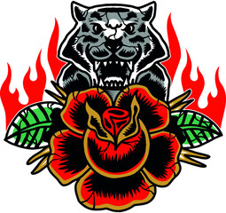 tiger head tattoo vector