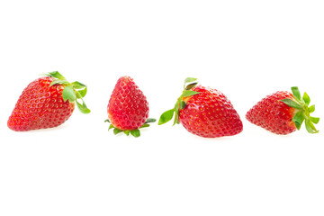 Strawberry isolated. Strawberries on white. Collection.