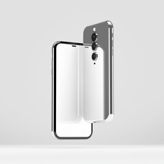 Two smartphone mockup on black background