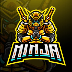 Ninja esport logo mascot design