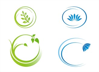 colourful nature icons, Eco friendly business logo design	