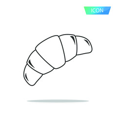 croissant icon vector isolated on white background.