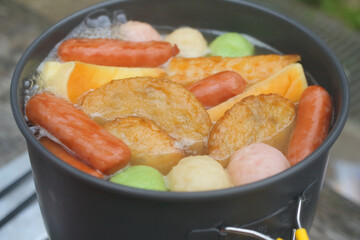 登山で作るおでん