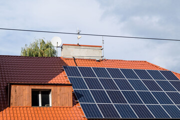 Solar photovotaic panels on the roof