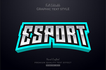 Esport Turquoise Editable Text Style Effect Premium © Dark Anchor