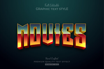 Gradient Movies Title Editable Text Style Effect Premium