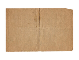 Old vintage rough paper with scratches and stains texture isolated