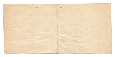 Old vintage rough paper with scratches and stains texture isolated